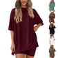 🌞Summer Hot Sale 💞-Women's Summer Casual loose T-shirt and Pants Two-pieces Set