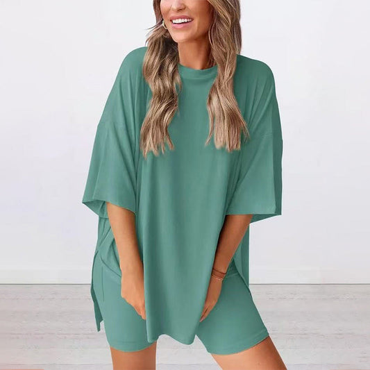 🌞Summer Hot Sale 💞-Women's Summer Casual loose T-shirt and Pants Two-pieces Set