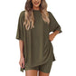 🌞Summer Hot Sale 💞-Women's Summer Casual loose T-shirt and Pants Two-pieces Set