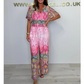 🔥Summer Hot Sale-49% Off🩷Bohemian Print Wide Leg Jumpsuit