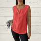 Women's Sleeveless Casual Loose Button Top