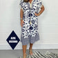 🌺Summer Hot Sale 50% OFF💐Printed Casual Dress With V-Neckline and Fringes on the Short Sleeves