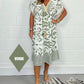 🌺Summer Hot Sale 50% OFF💐Printed Casual Dress With V-Neckline and Fringes on the Short Sleeves