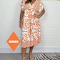 🌺Summer Hot Sale 50% OFF💐Printed Casual Dress With V-Neckline and Fringes on the Short Sleeves