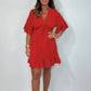 Women’s V Neck Babydoll Mini Dress