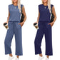 ⏳Time-limited Special 50% OFF⏰2025 New Women's Sleeveless Top & Wide-Leg Pants 2-Piece Set