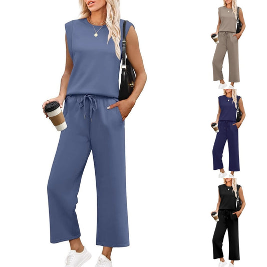 ⏳Time-limited Special 50% OFF⏰2025 New Women's Sleeveless Top & Wide-Leg Pants 2-Piece Set