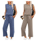 ⏳Time-limited Special 50% OFF⏰2025 New Women's Sleeveless Top & Wide-Leg Pants 2-Piece Set