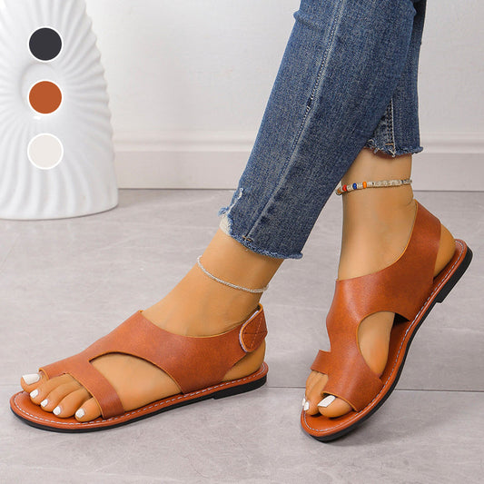 Women's Fashion Casual Toe Ring Flat Sandals