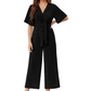 💖LAST DAY SALE 50% OFF💖Women's Elegant V-Neck Wide Leg Waist Tie Jumpsuit