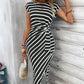 💖LAST DAY SALE 50% OFF💖💃Women's Striped Tie Waist Dress