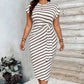 💖LAST DAY SALE 50% OFF💖💃Women's Striped Tie Waist Dress