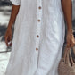 🔥Hot Sale 50% Off💥👗Casual Cotton Linen Shirt Dress