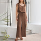 🎉Last Day Promotion 50% OFF💃Women's Solid Color Pleated Square Neck Jumpsuit