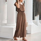 🎉Last Day Promotion 50% OFF💃Women's Solid Color Pleated Square Neck Jumpsuit