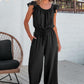 🎉Last Day Promotion 50% OFF💃Women's Solid Color Pleated Square Neck Jumpsuit