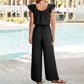 🎉Last Day Promotion 50% OFF💃Women's Solid Color Pleated Square Neck Jumpsuit