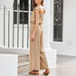 🎉Last Day Promotion 50% OFF💃Women's Solid Color Pleated Square Neck Jumpsuit