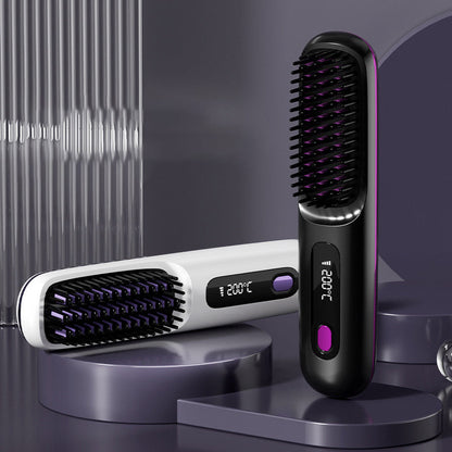 ⏰Limited Time Sale-45% OFF🔥Wireless Ceramic Heating Hair Straightening Comb