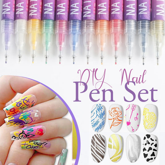 🎁Hot Sale 49%OFF⏳12 Colors Nail Art Pens Set
