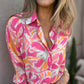 🌈Artistic Floral Shirt - Classic Collar & Loose Fit