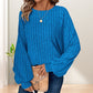 Women's Ribbed Loose-Fit Pullover Tops