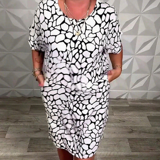 Women's Soft Casual Dot Print Dress