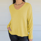 Women's Loose-Fitting V-Neck Knit Top