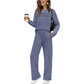 ✨ Women's Crew Neck Top & Drawstring Pants Set