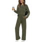 ✨ Women's Crew Neck Top & Drawstring Pants Set