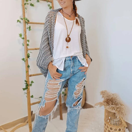 🔥Autumn Promotion 49%OFF🧶Women's Knitted Cocoon Shawl🧣