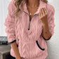 🔥Half-Zip Fuzzy Pocket Sweatshirt
