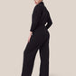 🔥AirEase Sleeve Wide-Leg Jumpsuit -👏4-way stretch, Front zip and Practical pockets!