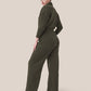 🔥AirEase Sleeve Wide-Leg Jumpsuit -👏4-way stretch, Front zip and Practical pockets!