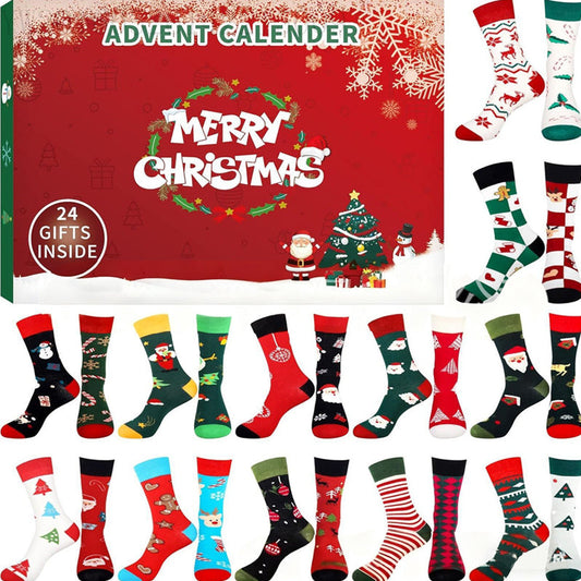 💖Christmas Sale 50% OFF🧦24 Pairs of Christmas Socks Advent Calendar For Children