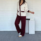 Women's Casual Color Block Two-Piece Set👚👖