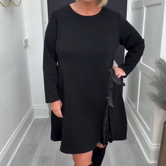 Women's Long Sleeve A-Line Mini Dress