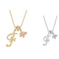 🎉New Year Sale-60% Off💖Initial Letter Necklace with Pink Heart Charm