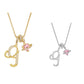 🎉New Year Sale-60% Off💖Initial Letter Necklace with Pink Heart Charm
