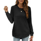 Women’s Solid High Low Hem Long-Sleeve Tops