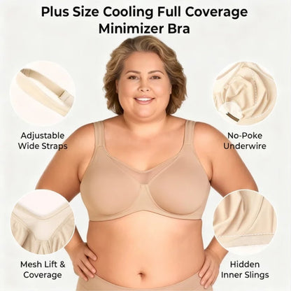 🏆 Last Day Special Price 60% OFF ! 💐Women's Plus Size Cooling Full Coverage Minimizer Bra