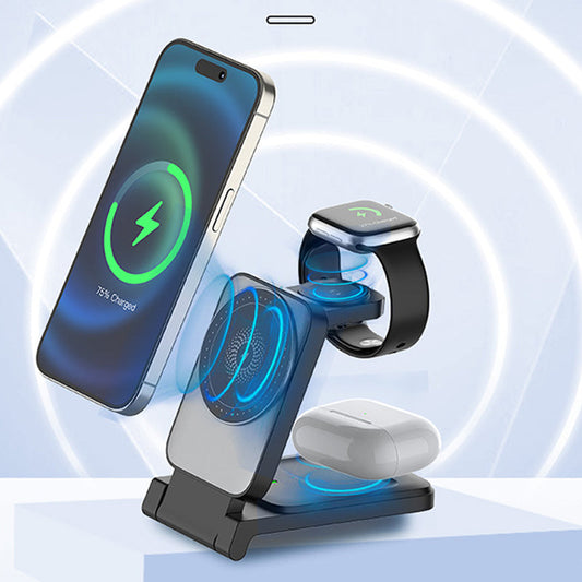 3-in-1 Foldable Magnetic Wireless Charger