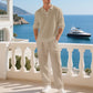 Men's Linen Blend 2-Piece Casual Set