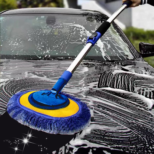 🔥Last Day 50% OFF⏰Durable Aluminum Long Handle Telescopic Car Wash Mop – Soft Microfiber, Scratch-Free & Adjustable Length ✨