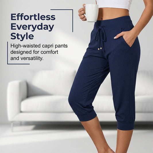 🥳SUMMER HOT SALE - 50% OFF! 🔥Drawstring Waist Cropped Sweatpants for Lounging 🏠💤