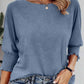 ⏳ Limited Time 50% Off!💐Women's Round Neck Smocked Cuff Dolman Sleeve Top
