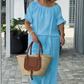👚 49% OFF NOW! 💃 Women's Drawstring Top & Pants 2-Piece Set 🌸
