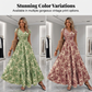 👗 Women's V-Neck Floral Smocked Maxi Dress – Elegant, Bohemian, Lightweight 🦋
