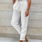 🌸LAST DAY 50% OFF!!🌸Women's Elastic Waist Cotton Linen Casual Pants
