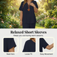 🔥Hot Sale 50% OFF!!💕Women's Casual Short Sleeve Top & Wide Leg Pants Set☁️